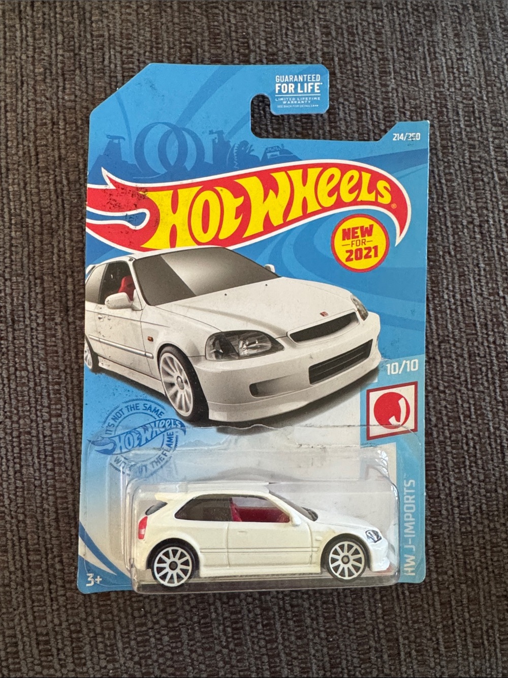 Hot Wheels JDM J-Imports White ‘99 Honda Civic Type R (EK9) Hatchback